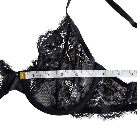 Homebodii Sheer Lace Wired Sydney Bra Black Size Medium 34B, 32C, 34C, 30D, 32D - Picture 4 of 7